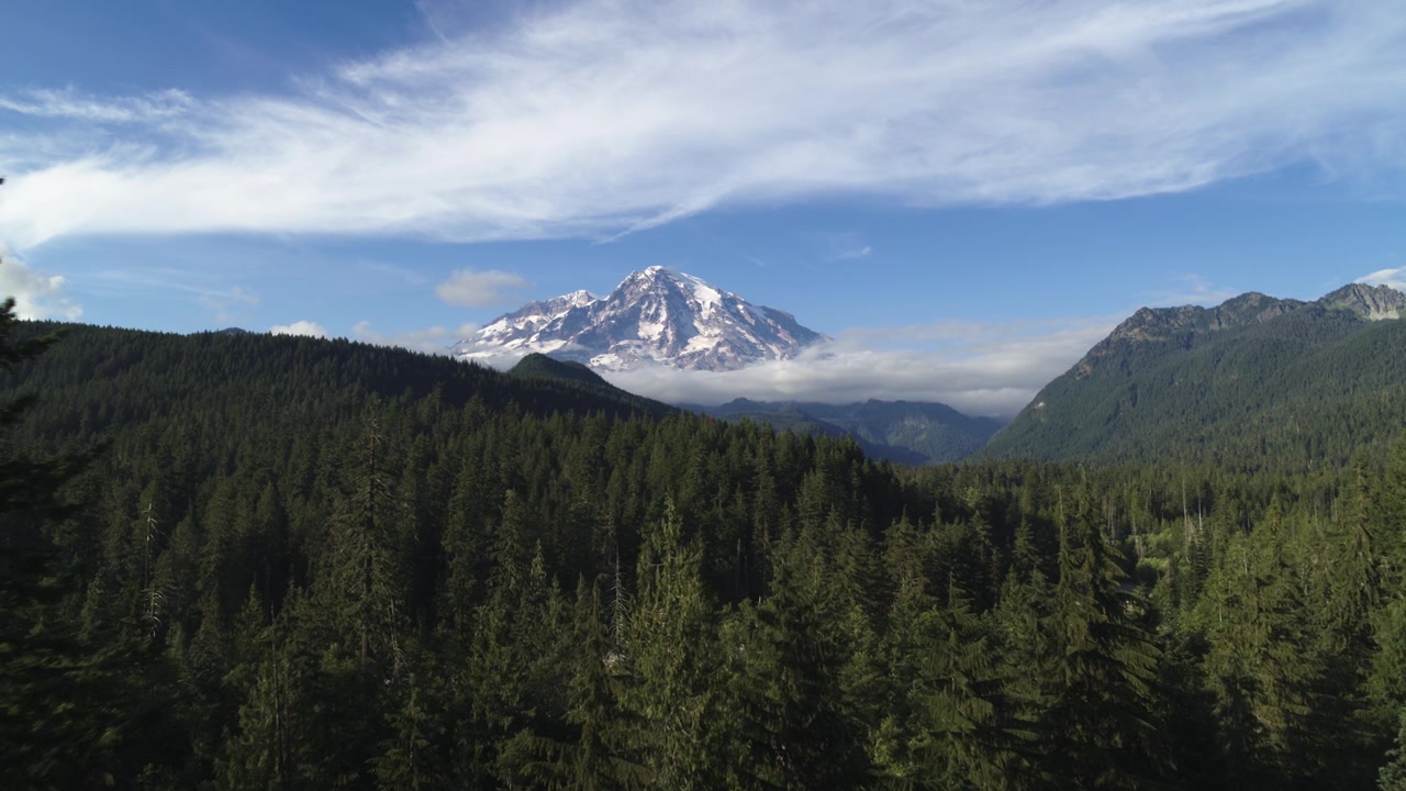 Aerial view of Mount Rainier