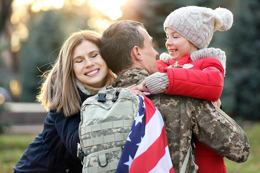 A service member benefits from a veterans family fund account.
