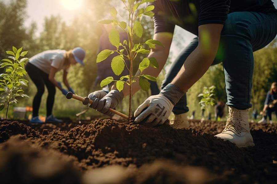 An image of trees in a high growth concept for a money market savings account.